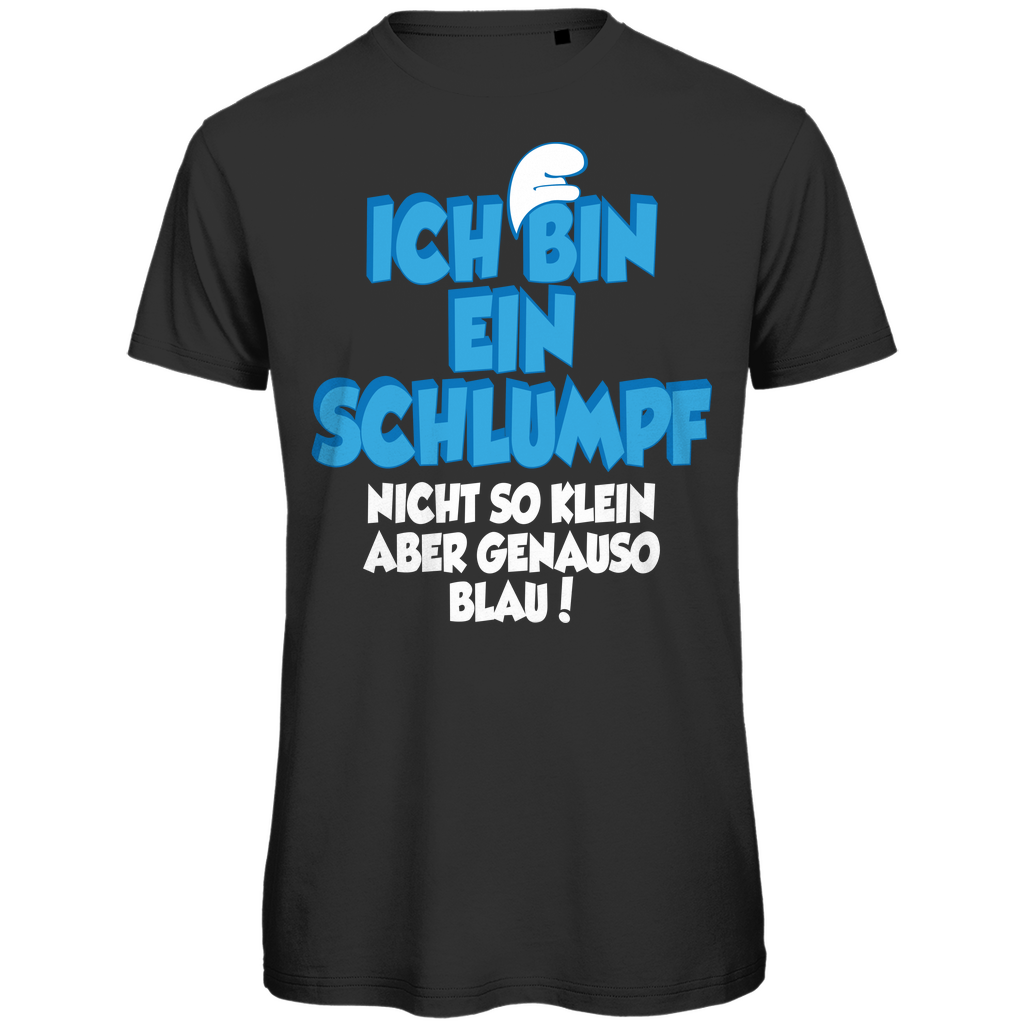Ich bin ein Schlumpf nicht so klein aber genau so blau - Herren Premium Bio T-Shirt Black