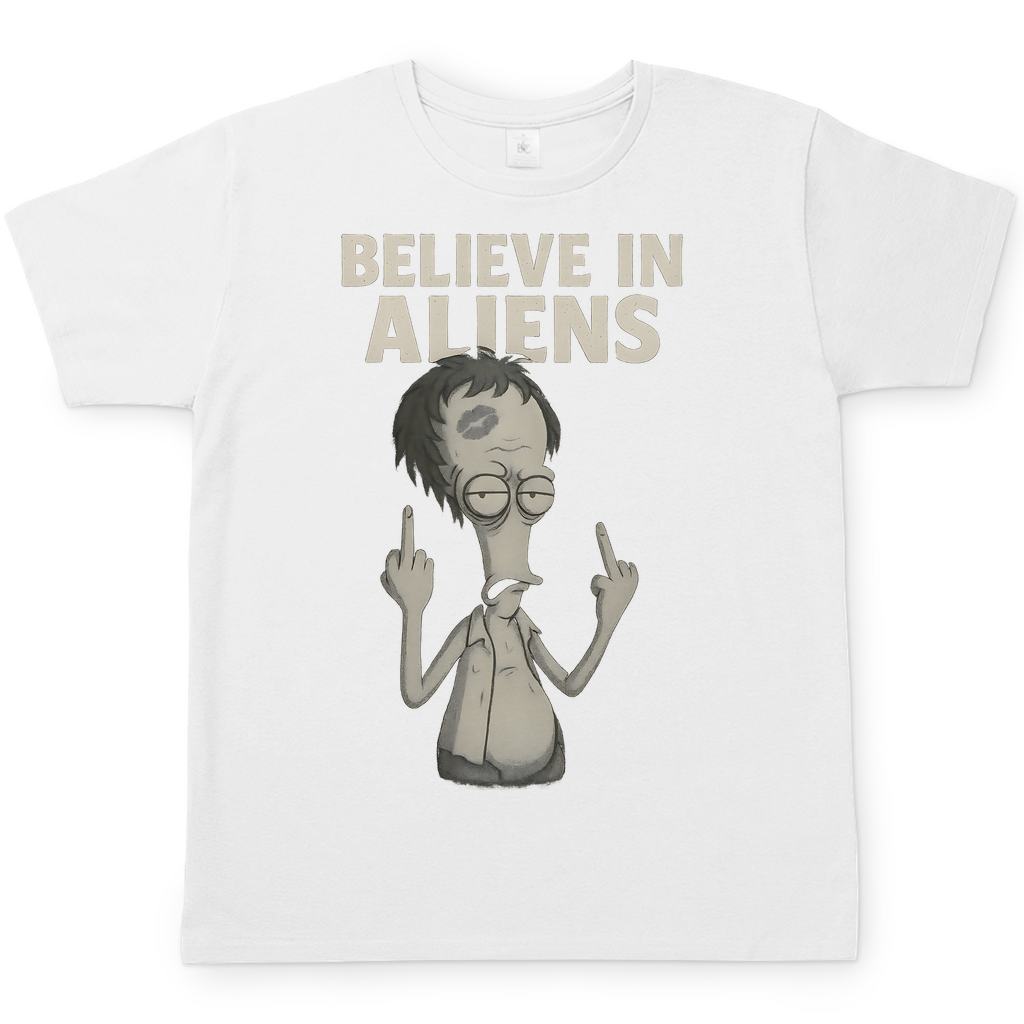 Roger Smith American Dad Believe in Aliens - Herren T-Shirt White