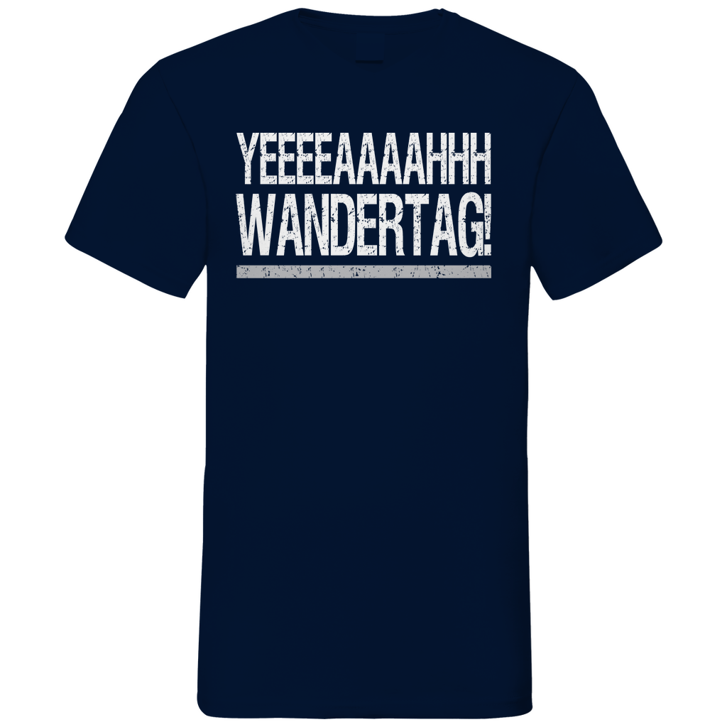 YEEEAH Wandertag! - Herren V-Neck Shirt Navy