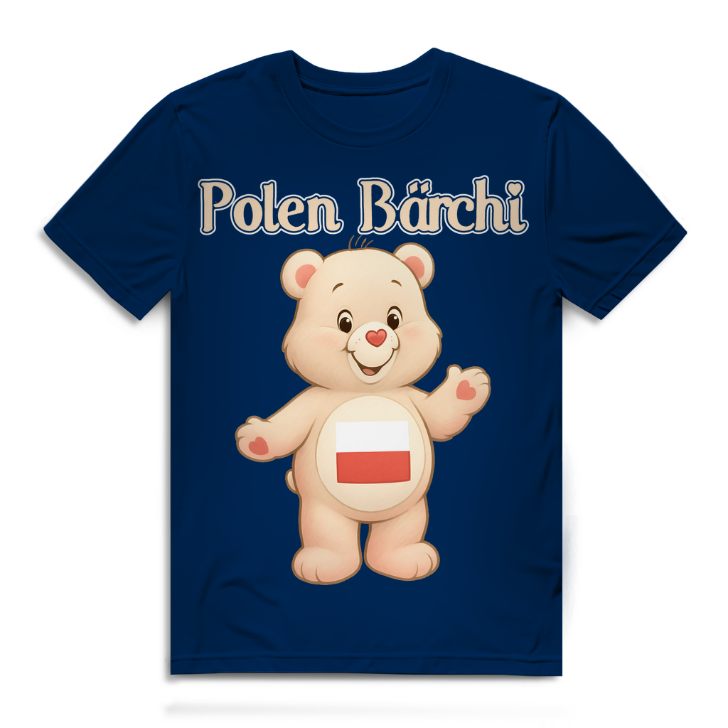 Polen Bärchi - Glücksbärchi - Herren Premium Bio T-Shirt Navy