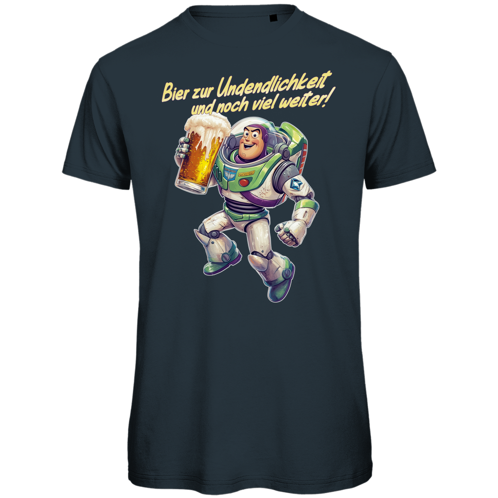Bier zur Unendlichkeit und noch viel weiter - Buzz Lightyear Toy Story - Herren Premium Bio T-Shirt Dark Grey Solid