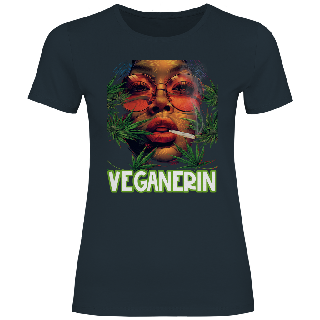 Veganerin - Damenshirt Dark Grey Solid