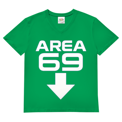 Herren V-Neck T-Shirt Area 69 Kelly Green