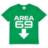 Herren V-Neck T-Shirt Area 69 Kelly Green