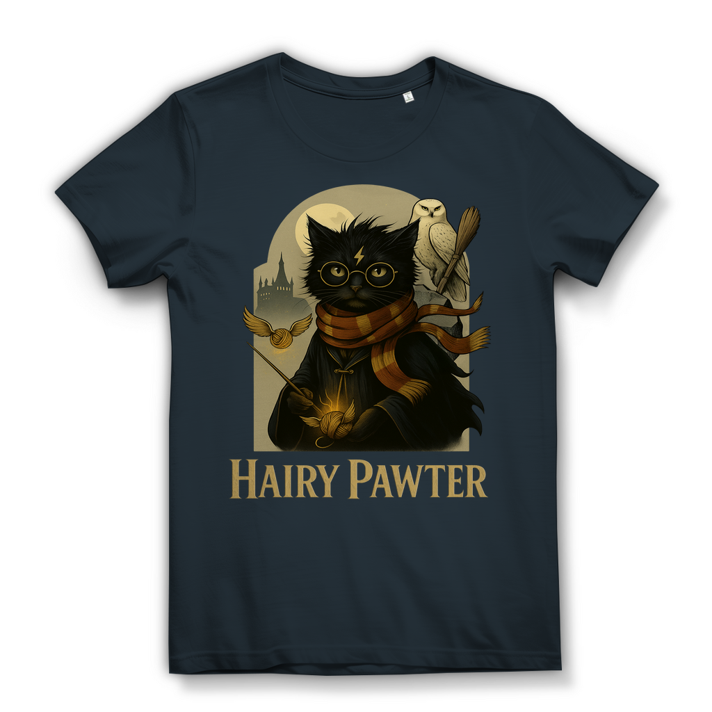 Hairy Pawter Harry Potter Katze - Damen Premium Bio T-Shirt Dark Grey
