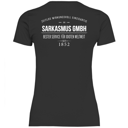 Sarkasmus GmbH bester Service für Idioten weltweit - Damenshirt Black