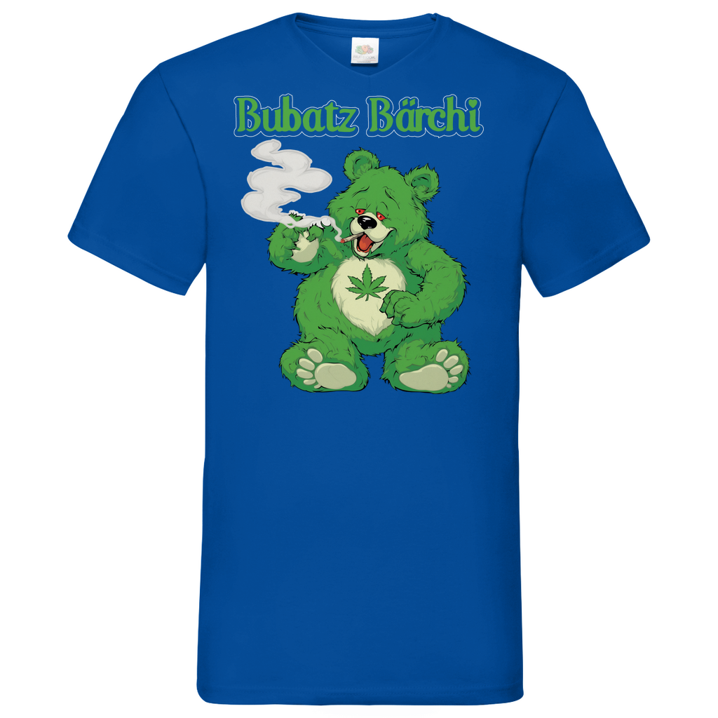 Bubatz Bärchi - Glücksbärchi - Herren V-Neck Shirt Royal Blue