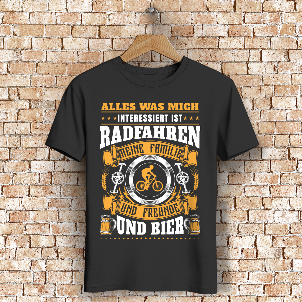 Fahrrad T-Shirt Herren – Radfahren Familie Freunde Bier Geschenk Idee