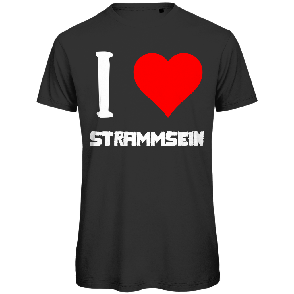 I love Strammsein - Herren Premium Bio T-Shirt Black