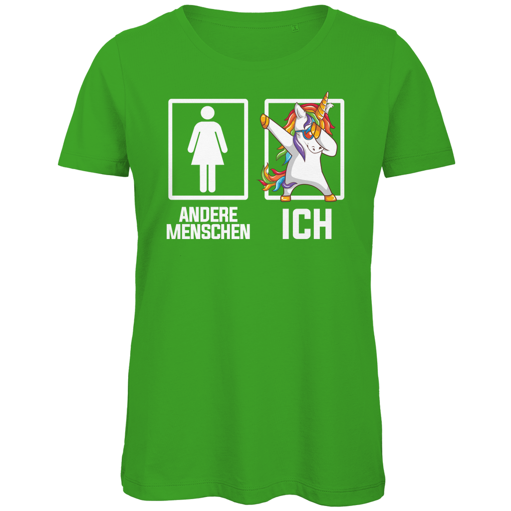 Andere Menschen Ich Einhorn - Damen Premium Bio T-Shirt