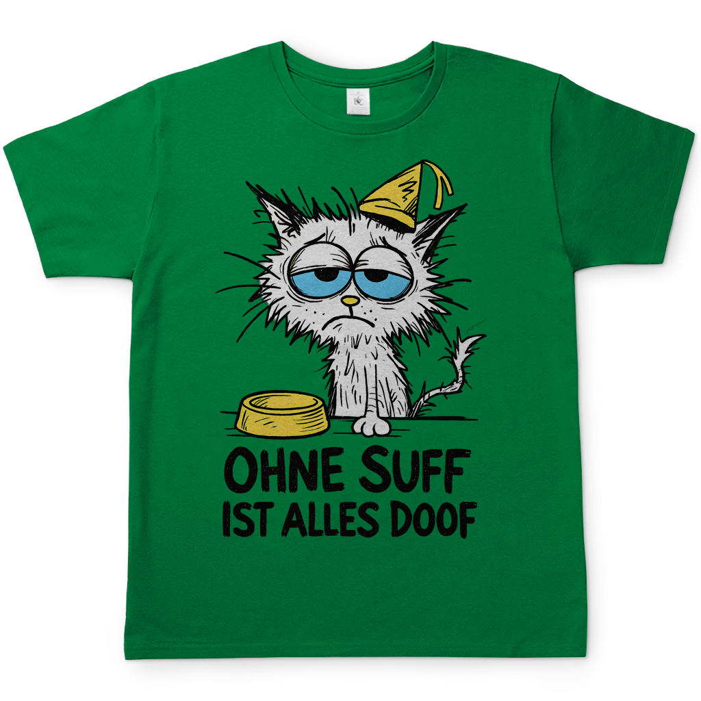 Suffkatze ohne Suff ist alles Doof - Herren T-Shirt Kelly Green