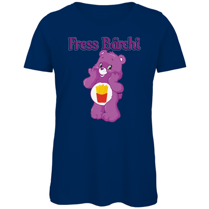 Fress Bärchi - Glücksbärchi - Damen Premium Bio T-Shirt Navy