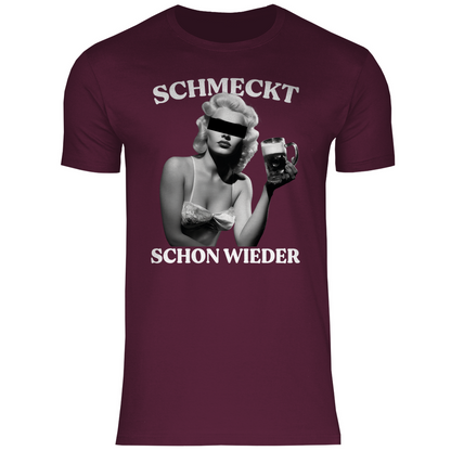 Schmeckt schon wieder - Herren Shirt Burgundy