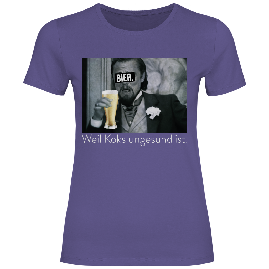 Leonardo DiCaprio - Bier weil Koks ungesund ist - Damenshirt Millennial Lilac