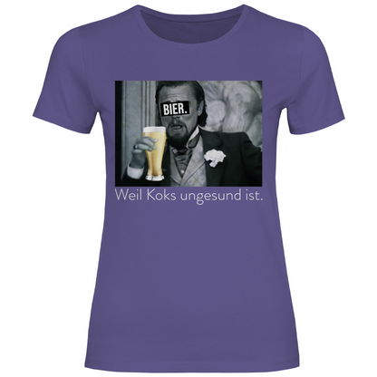 Leonardo DiCaprio - Bier weil Koks ungesund ist - Damenshirt Millennial Lilac