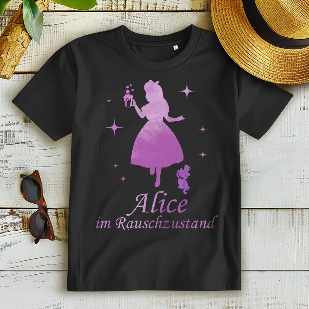 Alice im Rauschzustand Wunderland Rosa - Damen Premium Bio T-Shirt