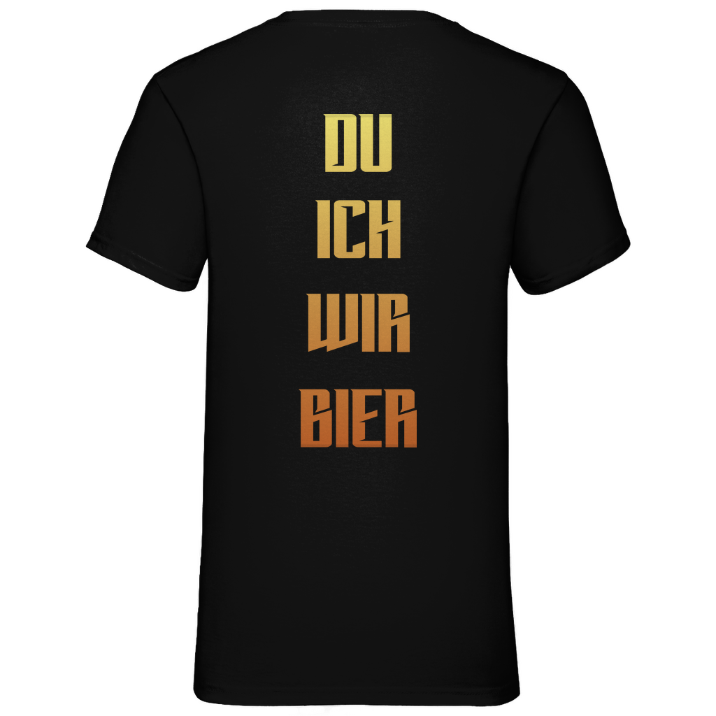 Strammsein Du Ich Wir Bier - Herren V-Neck Shirt