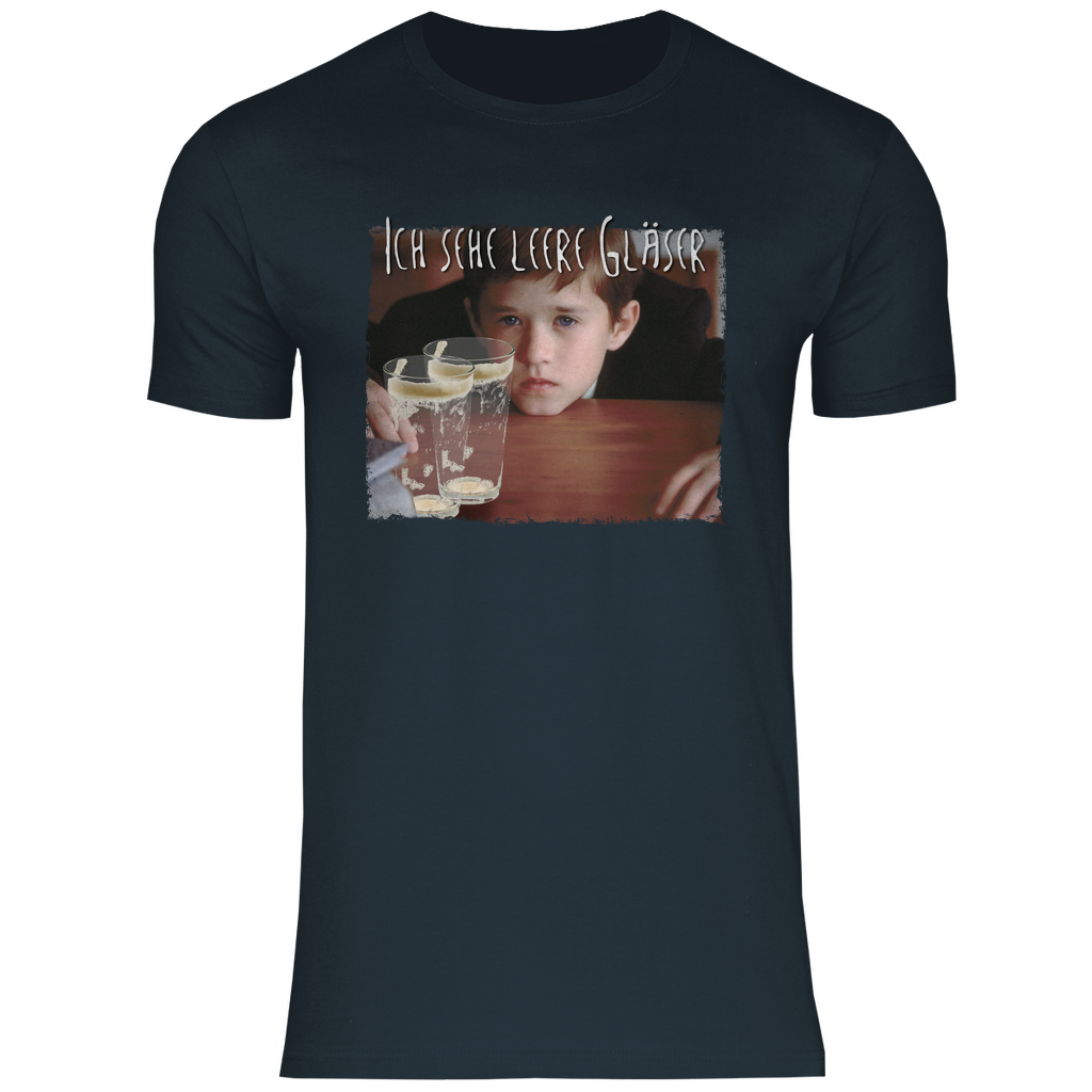 Ich sehe leere Gläser - Herren Shirt Dark Grey Solid