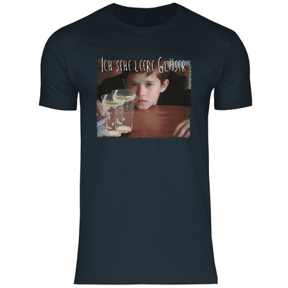 Ich sehe leere Gläser - Herren Shirt Dark Grey Solid