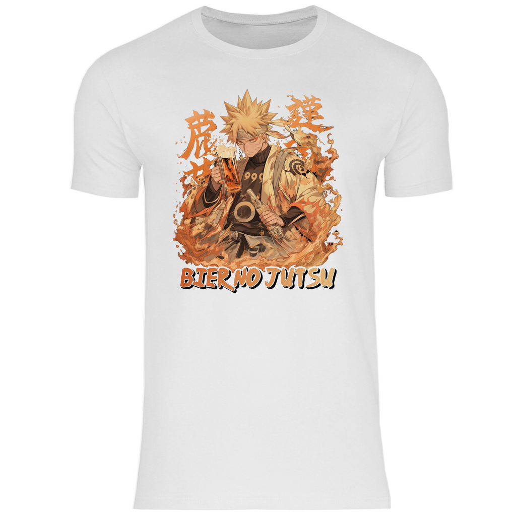 Naruto Bier no Jutsu - Herren Shirt White