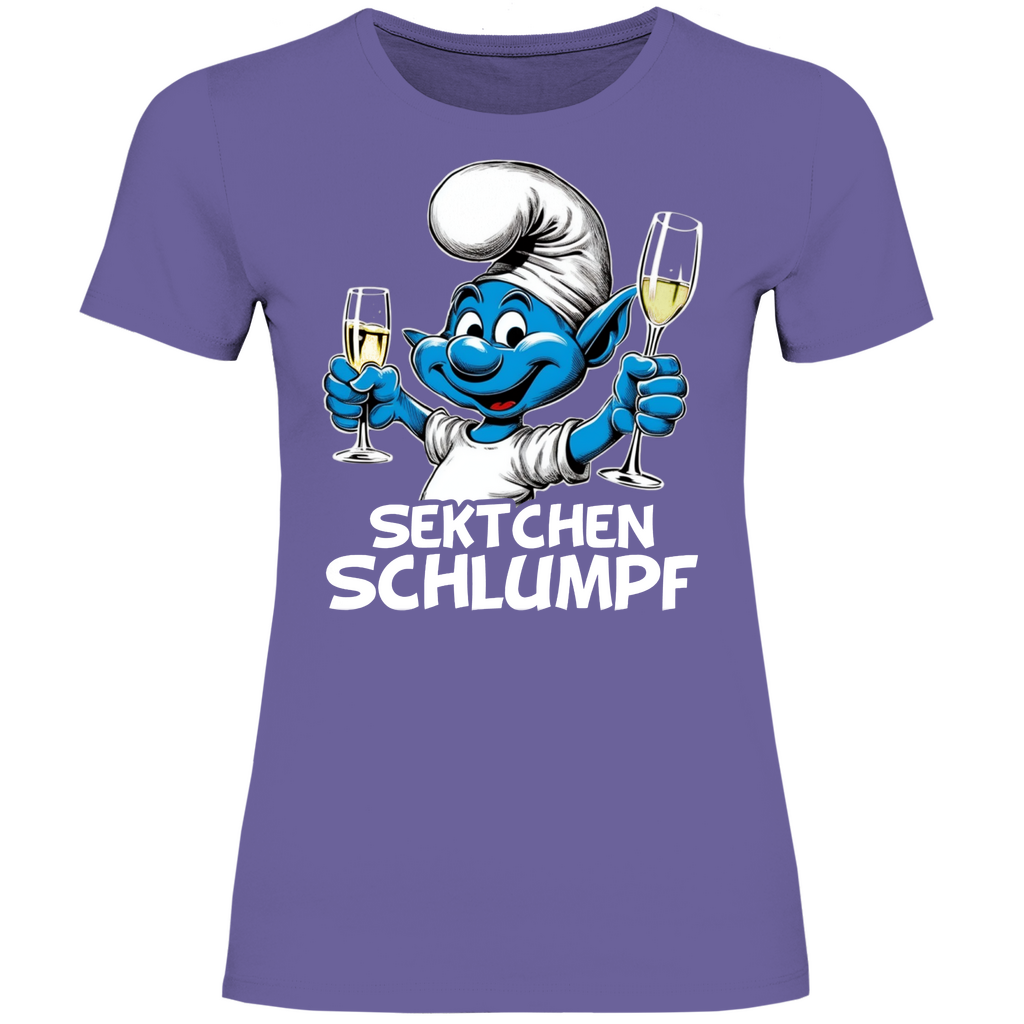 Sektchen Schlumpf Grafik - Damenshirt
