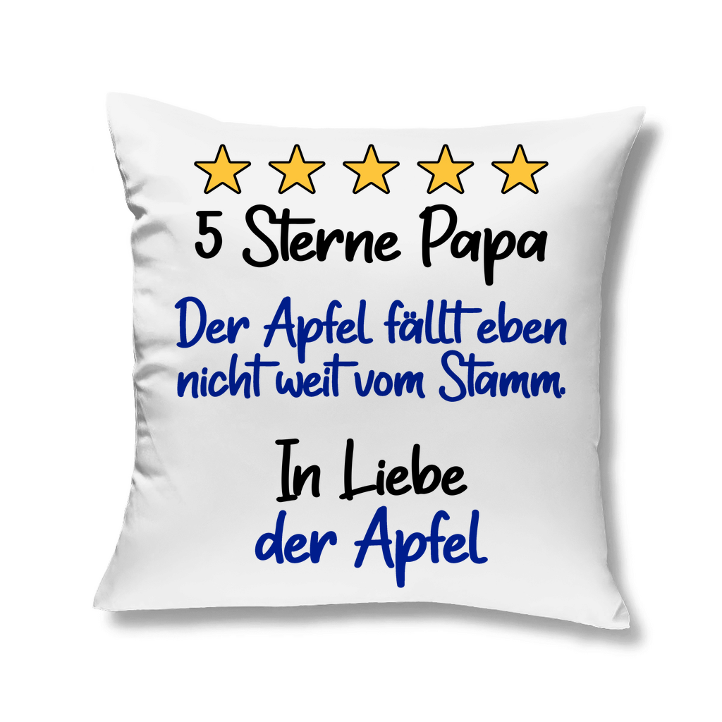 5 Sterne Papa in liebe der Apfel - Kopfkissen