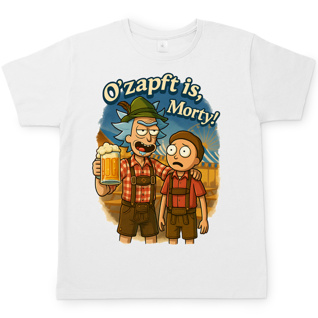 O´Zapft is Morty! Rick &amp; Morty Oktoberfest Bier - Herren T-Shirt White