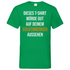 T-Shirt würde gut auf deinem Schlafzimmerboden aussehen - Herren V-Neck Shirt Kelly Green