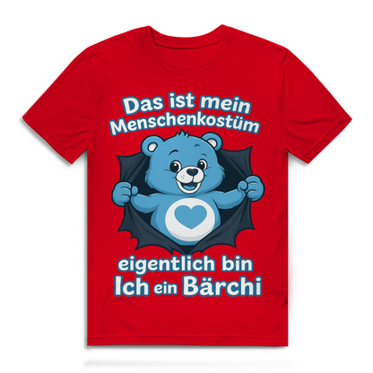 Herren Premium Bio T-Shirt Menschenkostüm eigentlich bin ich ein Bärchi Red