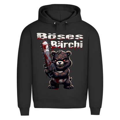 Böses Bärchi Kettensäge Herren Premium Bio Hoodie Black Pure