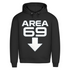 Herren Premium Bio Hoodie Area 69 Black Pure