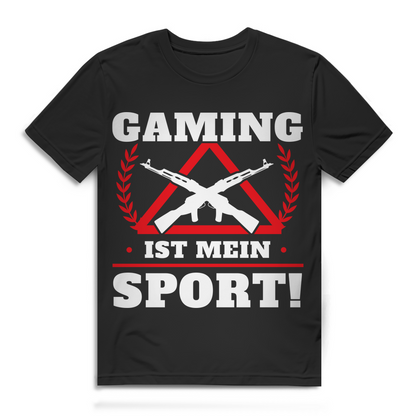 Gamer T-Shirt Herren – Shooter Funshirt mit Gaming ist mein Sport Spruch