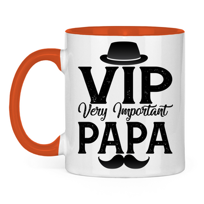 VIP very important Papa - Tasse zweifarbig Orange