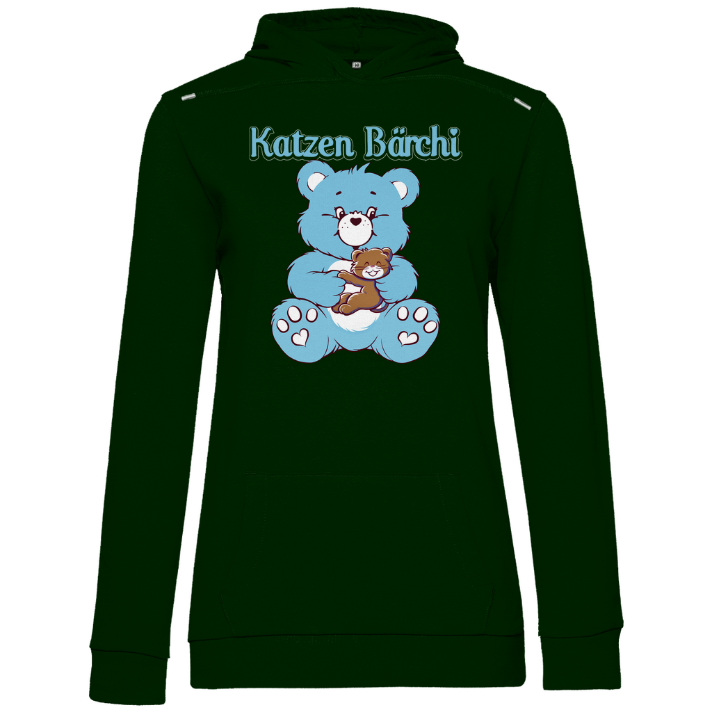Katzen Bärchi - Glücksbärchi - Damen Hoodie Forest Green