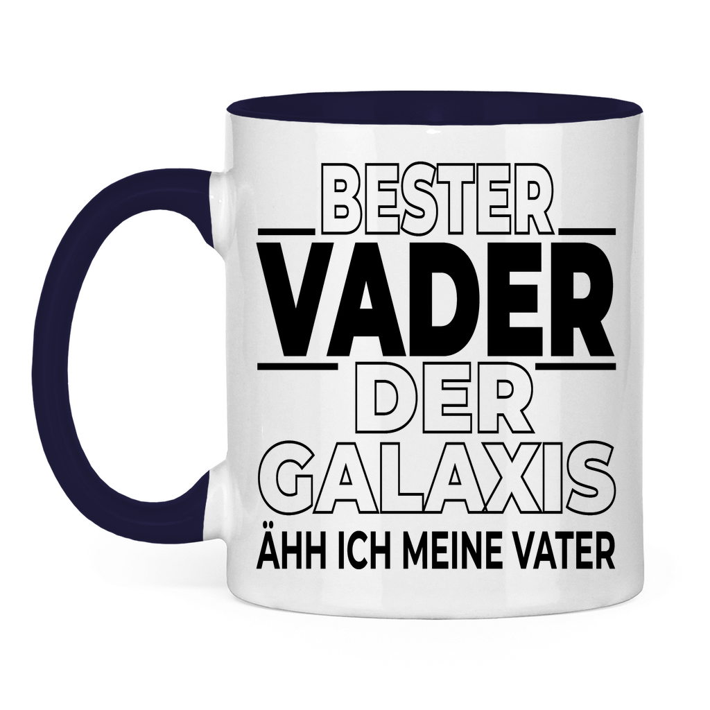 Bester Vader der Galaxis ähh ich meine Vater - Tasse zweifarbig Navy