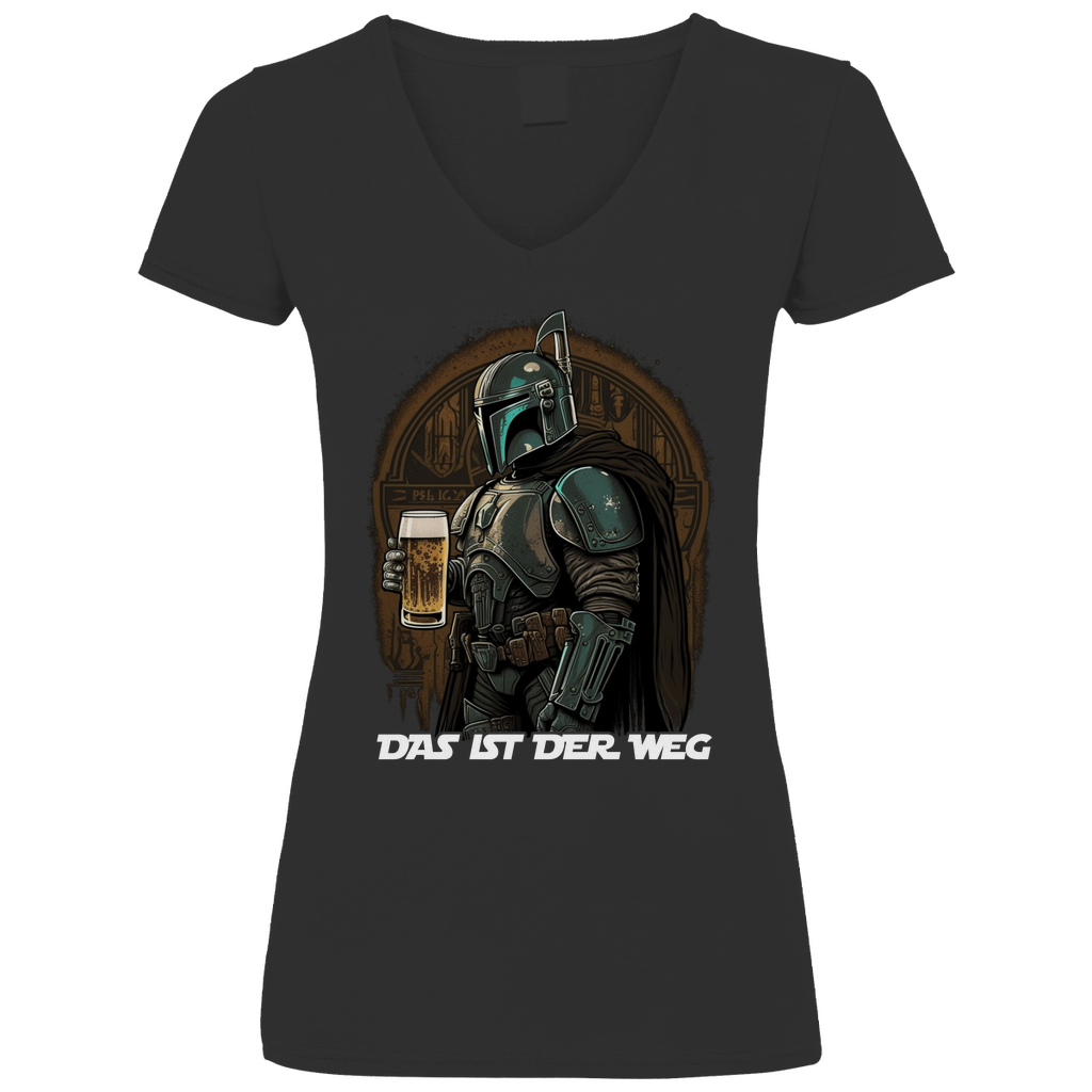 Das ist der Weg - Mandalorian Bier - V-Neck Damenshirt