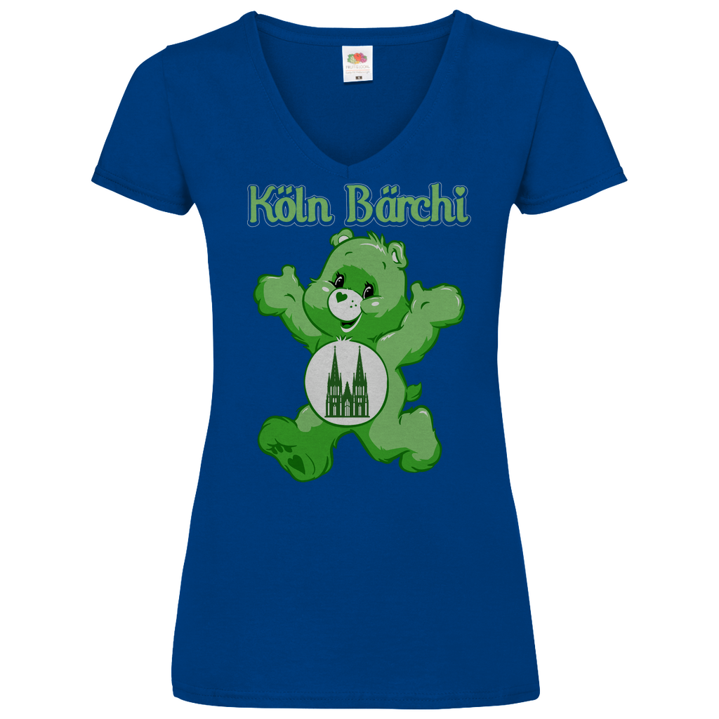 Köln Bärchi - Glücksbärchi - V-Neck Damenshirt