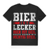 Herren Funshirt Bier ist geil – Festival Shirt mit Party Spruch für Männer Black