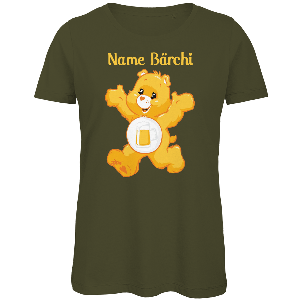 Bier Bärchi - Glücksbärchi - Personalisierbar - Damen Premium Bio T-Shirt Khaki