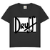 Damen V-Neck T-Shirt druﬀ – Bold Retro Logo Design im Cartoon-Style Black