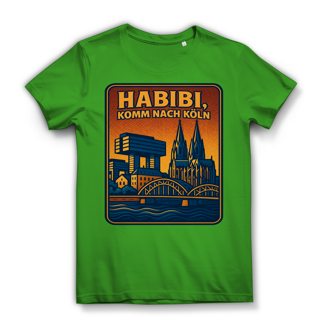 Habibi komm nach Köln - Damen Premium Bio T-Shirt Real Green