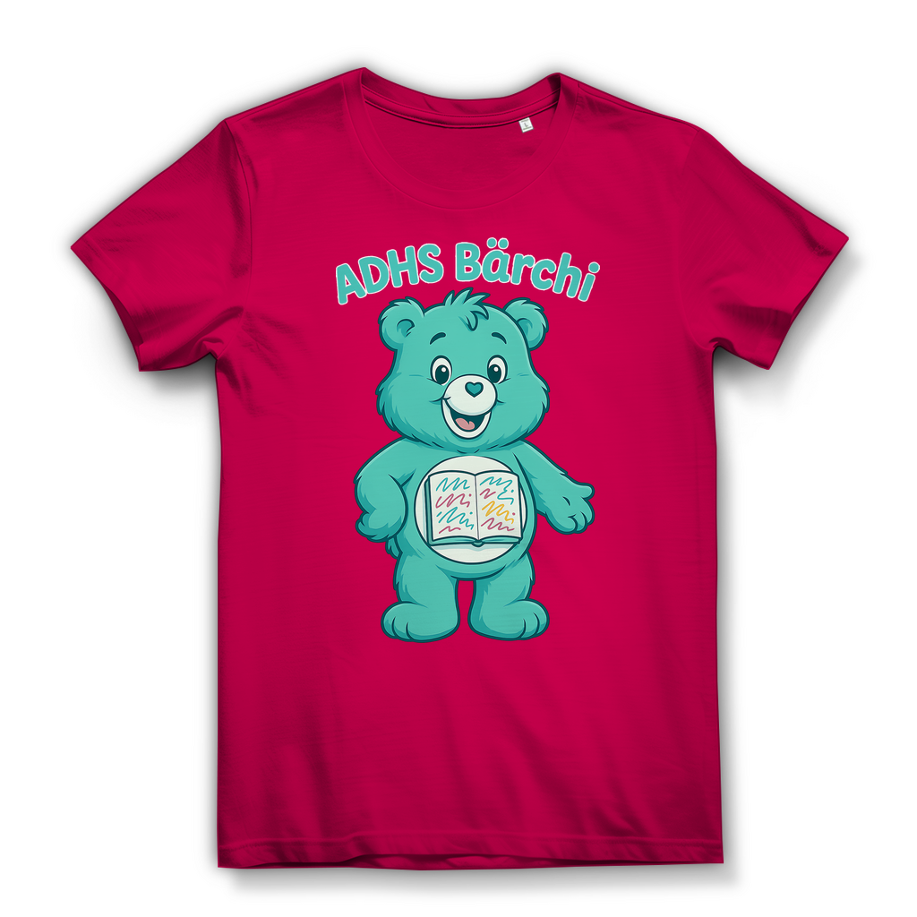 ADHS Bärchi - Glücksbärchi - Damen Premium Bio T-Shirt Fuchsia