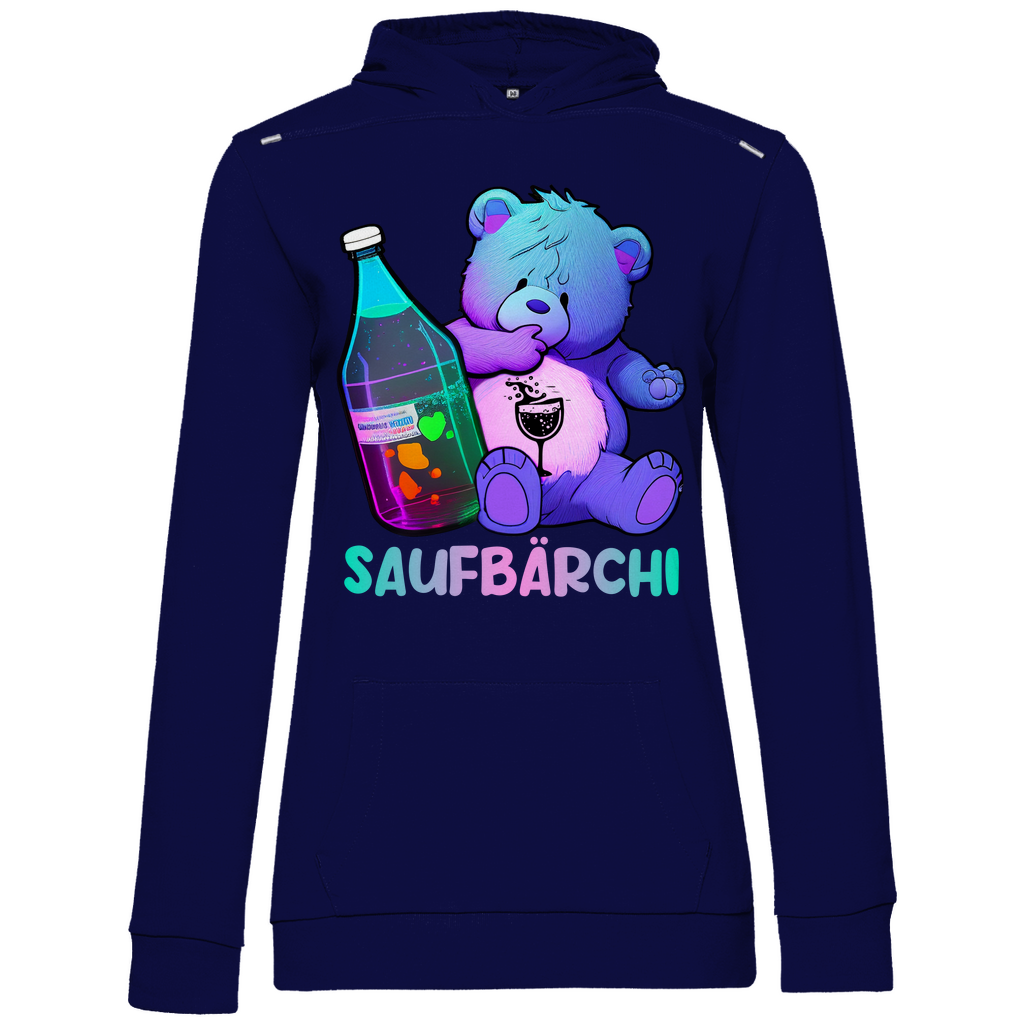 Saufbärchi - Glücksbärchi - Damen Hoodie Navy Blue