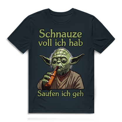 Herren Premium Bio T-Shirt Yoda Schnauze Voll Ich Hab Saufen Ich Geh Dark Grey Solid