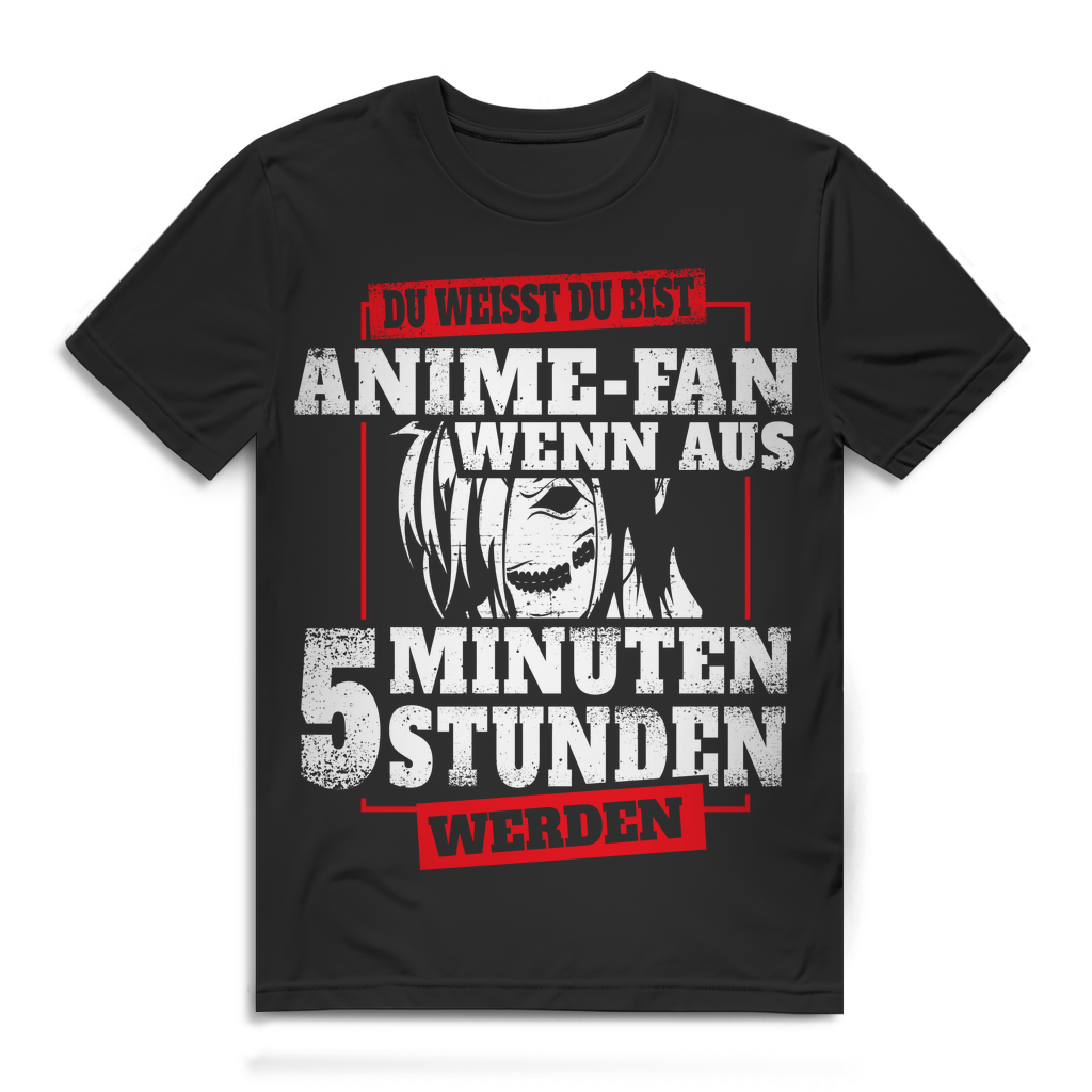 Anime Fan Shirt – Lustiges T-Shirt Herren für Otakus und Manga Fans Black