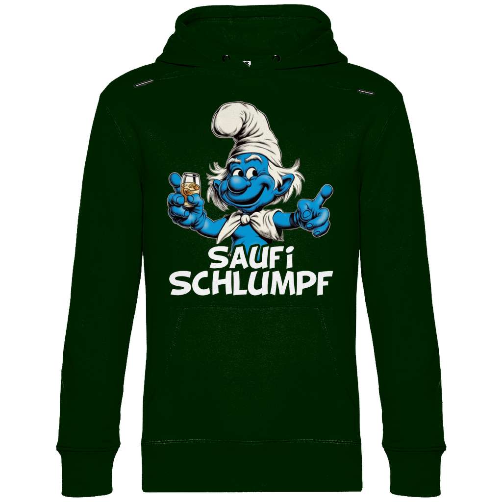 Saufi Schlumpf Grafik - Unisex Hoodie Forest Green