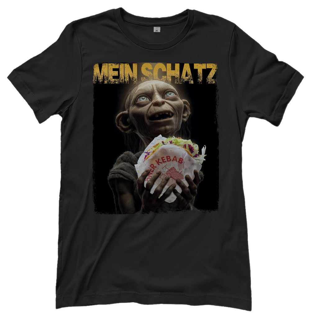 Gollum Döner Mein Schatz LOTR - Damen T-Shirt Black