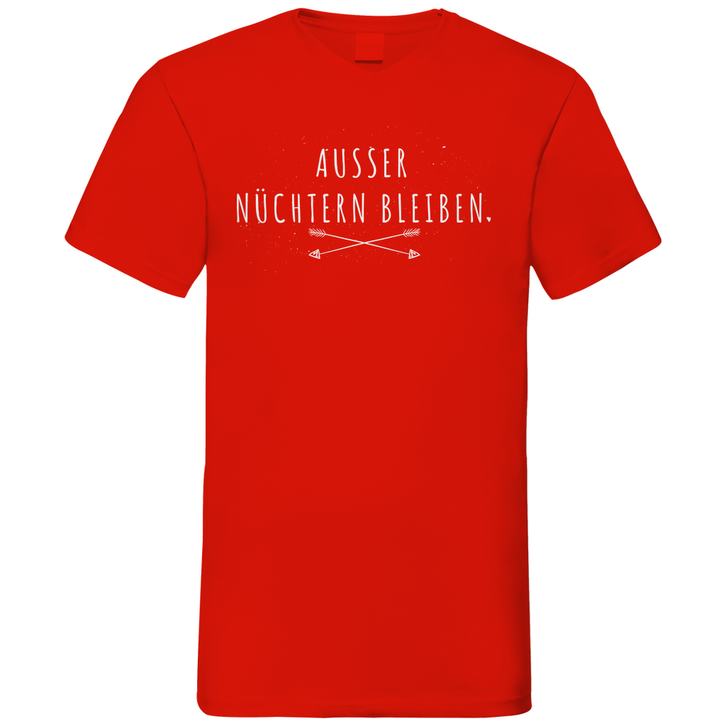 Ausser nüchtern bleiben - Herren V-Neck Shirt