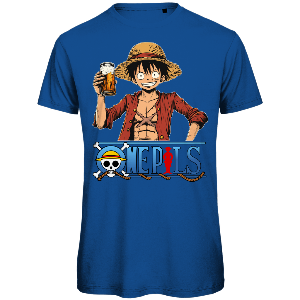 One Pils - One Piece Ruffy - Herren Premium Bio T-Shirt Royal Blue