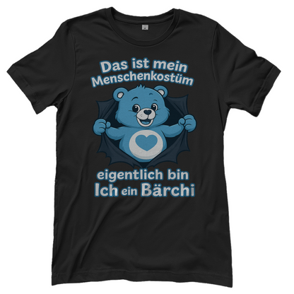 Damen T-Shirt Menschenkostüm eigentlich bin ich ein Bärchi Black